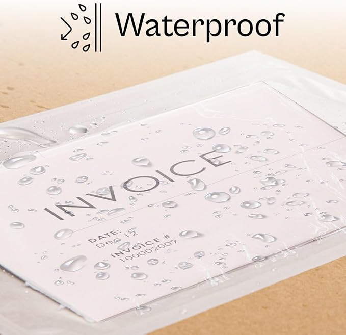 PSBM Clear Packing List Back Side Loading Plain Face Envelopes Pouches (7.5" x 5.5" / Top Load) 1000 Pack