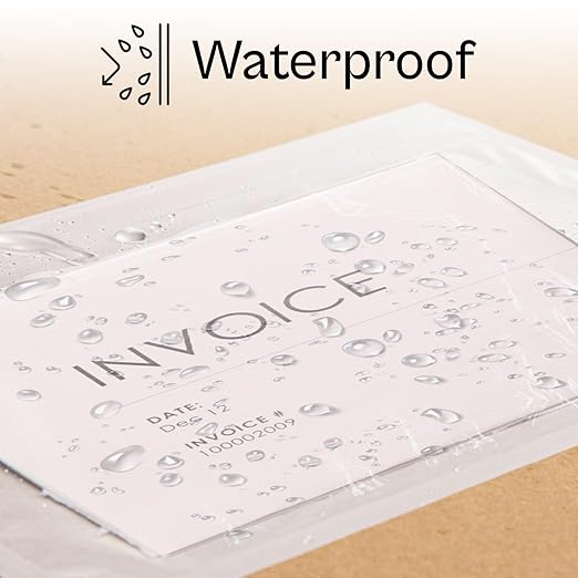 7"x 10" Clear Enclosed Packing Envelope Plain Face Usable Dim 6.5" x 9.5" Front- Clear, Back- White (1000 Pack)