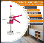 Labor-Saving Arm Jack Multifunctional Construction Jacks, Furniture Jacks， for Installing Windows and Doors, Lifting Furniture, Woodworking Tools, Wall Tile Positioning (Pink, 15.7inches)
