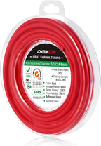 Chanzon 3:1 Ratio 3/16" (4.8mm) Heat Shrink Tubing - Marine Grade Waterproof Adhesive Lined - 8Ft Roll (2.5M Total Length) Red Polyolefin Sleeving Wrap Shrinking 3 to 1 Ratio 1pcs