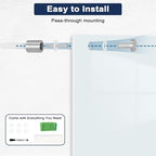 Magnetic Glass Whiteboard, 24" x 18" Glass Dry Erase Board for Wall, Frameless White Board with 1 Marker Tray and 3 Magnets for Office, Home, Classroom - Normal White