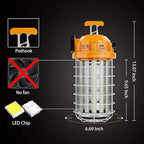 150W LED Temporary Work Light Fixture 24000 Lumen Daylight White 5000K IP64 Dust & Waterproof Stainless Steel Protective Cover for High Bay Construction Jobsite Workshop (150)