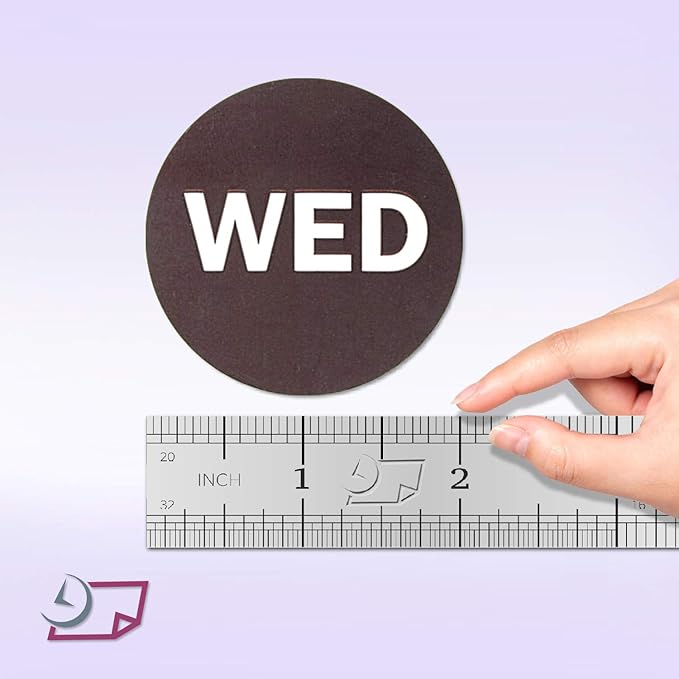 NextDayLabels - 2" Round Inventory Control Day of The Week Labels - 500 Per Roll (WED)