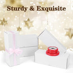 WIFTREY 12x4x4 Small Shipping Boxes set of 25, White Corrugated Cardboard Box 12''L x 4''W x 4'' H for Mailing Packing Shipping