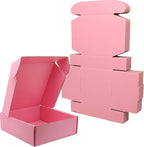 Small Pink Shipping Boxes for Small Business Pack of 25-6x6x2 inches Cardboard Corrugated Mailer Boxes for Shipping Packaging Craft Gifts Giving Products