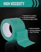 Lichamp 3 Rolls Vinyl Tape, Premium Safety Marking and Traffic Floor Marking Tape, Bundling, Social Distancing, 4 Inch x 36 Yards per Roll, 108 Total Yards, Green