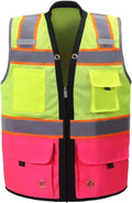 Shine Bright Safety Vest - High Visibility with Reflective Straps and Pockets – Premium, Soft, Durable, and Breathable