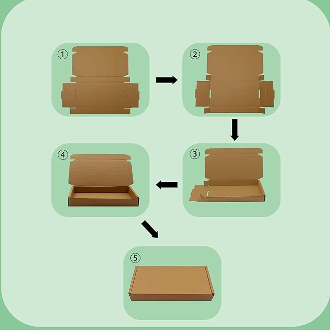 6x6x1.5 inch Small Shipping Boxes 50 Pack, Brown Corrugated Cardboard Mailer Boxes Bulk for Packaging Business Mailing Gift，Mini Mailer Boxes for Packaging Supplies Business Present