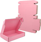 Small Pink Shipping Boxes for Small Business Pack of 25-8x5.5x1.6 inches Cardboard Corrugated Mailer Boxes for Shipping Packaging Craft Gifts Giving Products