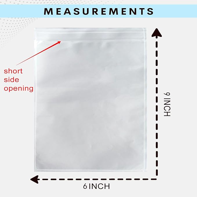 1000 PCS 6"x 9" Clear Self-Adhesive Packing List Envelopes Plastic Shipping/Mailing Pouch Enclosed Bags for Packing Slips Invoice Label