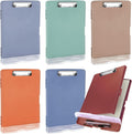 Crtiin 6 Pcs Plastic Clipboard with Storage Colored A4 Nursing Holder Heavy Duty Waterproof Storage Clipboard Folder for Office School Nurses Teacher Essentials (Multicolor)