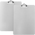 ZCZN Metal Clipboard, 2 Pack Heavy Duty Aluminum Clipboards 12 x 9 Inches, A4 Letter Sizer Document Holder with High Capacity Clip, Suitable for School, Office, Jobsite or Medical Staff, Silver
