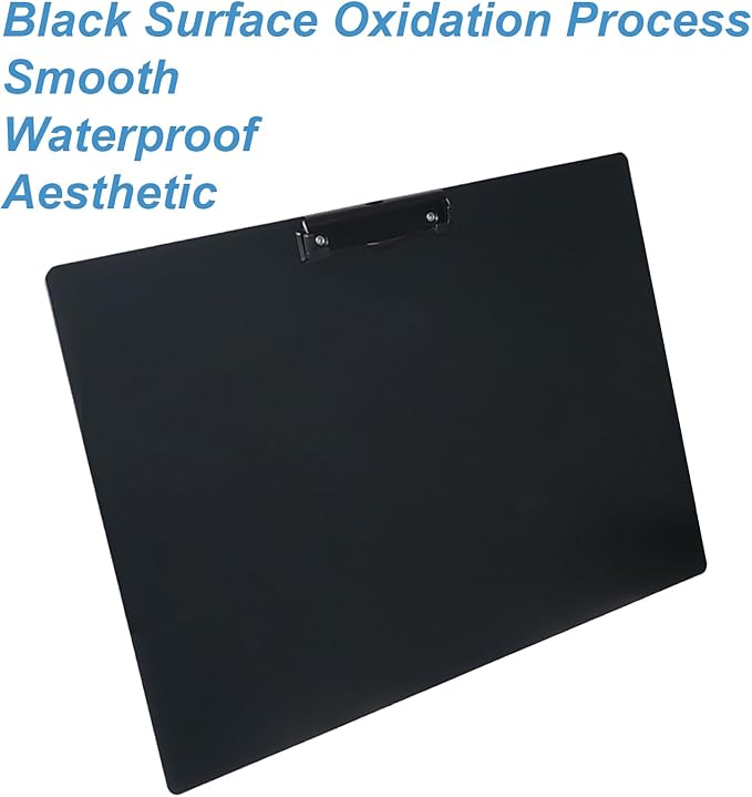 Acocony 11x17 Clipboard Aluminium with Pen Holder Extra Large Clipboard Landscape Super Hard 11 x 17 Clipping Board Black Pack of 1
