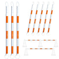 BESEA 8pack Traffic Cone Bar 4 to 9FT Retractable Bars Perfect for Driveway Parking Lot Control Site and Other Public Places
