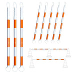 BESEA 8pack Traffic Cone Bar 4 to 9FT Retractable Bars Perfect for Driveway Parking Lot Control Site and Other Public Places