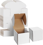 WIFTREY 6x6x6 White Shipping Boxes 20 Pack for Small Business, Small Corrugated Cardboard Mailer Boxes for Mailing, Packing