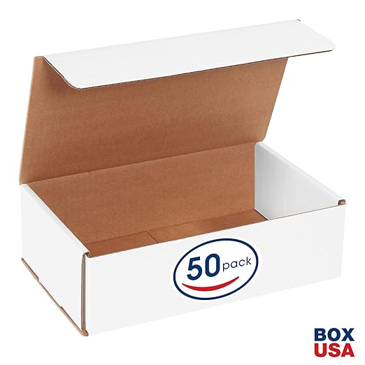Box USA BM1063 10"L x 6"W x 3"H, White (Pack of 50)