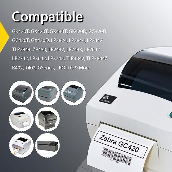 BETCKEY - 2.5" x 1" Multipurpose & Barcode Labels Compatible with Zebra & Rollo Label Printer,Premium Adhesive & Perforated[Green, 6 Rolls, 8280 Labels]