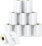 BETCKEY - 4" x 4" (102 mm x 102 mm) Shipping & Large Square Labels Compatible with Zebra & Rollo Label Printer,Premium Adhesive & Perforated [10 Rolls, 3500 Labels]