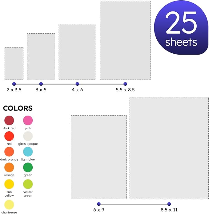 Custom Bright Neon Color Labels, Print Your Own Stickers, Upload Your Design for Printing - Smooth Matte Finish, Strong Adhesive, Crack and Peel - 6" x 9" - 25 Sheets per Pack (Chartreuse)