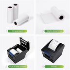 MUNBYN Thermal Receipt Paper 3 1/8 x 19.6ft, 50 Rolls Receipt Paper Work for Star Micronics TSP100 TSP143 Epson 80mm Receipt Printer Square POS Register, BPA Free (80 * 30mm x 50 rolls)