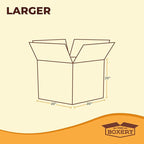 The Boxery Moving Boxes 10-Pack Larger | 20x20x20 inch Brown/Kraft Corrugated Cardboard Packing, Moving & Storage for Business/Home – Durable - Eco-Friendly, Recyclable - Made in the USA