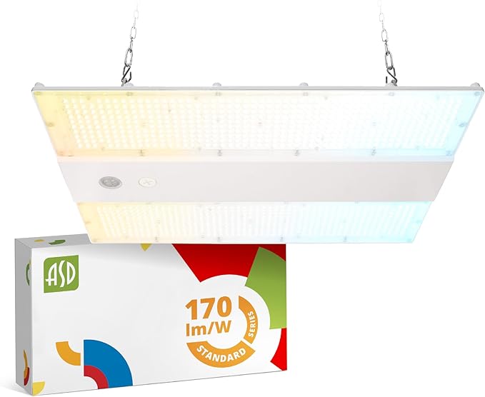 ASD LED Linear High Bay Light Fixture, Commercial Shop Lighting | 3CCT, Dimmable, Power Adjustable, DLC Premium, UL Listed | 320W 52000LM 3500-5000K 100-277V | Warehouse, Garage, Workshop Lamp | White