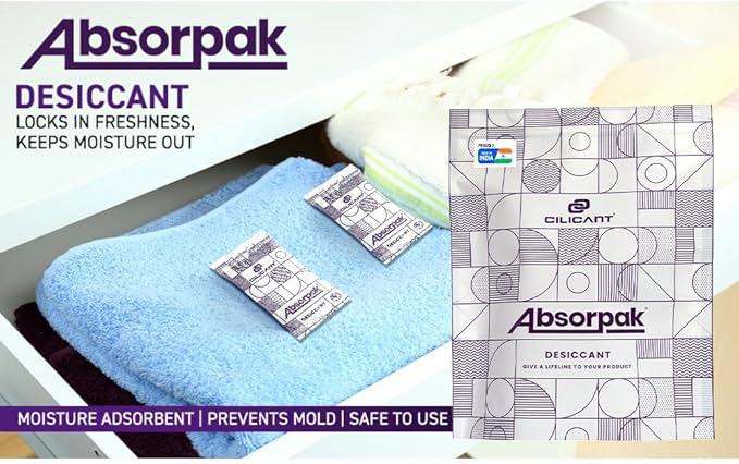 CILICAnt Absorpak Desiccant Pouches - 200 pcs Pack, Moisture Absorbers for Shoes, Jewelry, Clothes or Electronics, Ideal for Households, Food Pantries, Dried Food, Pet food, for Moisture, Medium