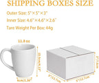 5x5x3 Shipping Boxes Set of 30, White Corrugated Cardboard Box for Mailing Business Packaging