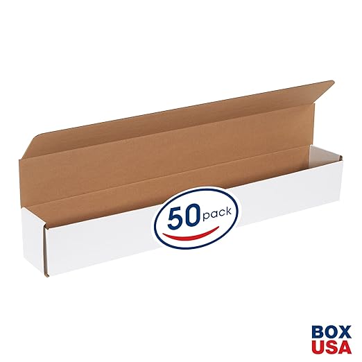 Box USA BM3044 30"L x 4"W x 4"H, White (Pack of 50)
