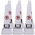 BESEA No Parking Cone 6 Pack, 28" No Parking Sign Cone with Weighted Base, White 4-Sided “ NO Parking” Warning Cone for Driveways Business Parking Lots Garages Indoor/Outdoor