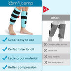 Comfytemp Calf Shin Splint Ice Packs for Injury Reusable, FSA Eligible HSA, Elbow Gel Pad Wrap, Hot Cold Compress Freeze Sleeve for Swelling, Varicose Veins, Tendonitis, Knee, Leg, Surgery Gift, 2 Pcs