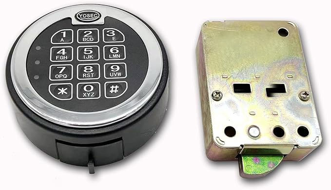 YOSEC Electronic Digital keypad time delay Lock for Safe Box, up to 5 User Codes, time delay from 0-59 Minutes,Dual Control Model