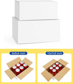 Assorted-Sizes-Shipping-Boxes-40-Pack: 9x6x4 & 10x7x5 Small-Shipping-Boxes-Mailers, White Corrugated-Cardboard-Boxes-for-Packing-Small-Business Mailing