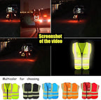 YOWESHOP High Reflective Visibility Safety Vest Custom Your Logo Safety Workwear with Reflective Strips and Front Zipper
