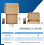 Famagic Shipping Boxes 13x10x2 Inch 30 Pack Brown Small Box Corrugated Cardboard Mailers Boxes for Book Gift Packaging Small Business, Mailing Boxes for Shipping