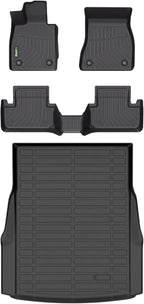 Floor Mats & Cargo Liner Custom for BMW i5 2024-2025 2026 All Weather Protection TPE Heavy Duty Non-Slip Automotive Floor Liners Fits Full Set Accessories, Black