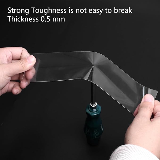 DGSL Car Door Edge Guards Door Sill Protector, 0.8In x 9.8Ft 5D Carbon Fiber Car Wrap Film, Vinyl Automotive Wrap Film Anti-Collision Fits for Most Car(Transparent)
