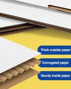 Shipping-Boxes-12x9x3 Inches: 22 Pack-Cardboard-Boxes-for-Packaging, White-Shipping-Boxes-for-Packing-Small-Business, Corrugated Box Mailers for Book Shoes Gift Mailing