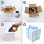 Hoikwo 6x6x6 Shipping Boxes Set of 40, White Corrugated Cardboard Box for Small Business for Packaging Mailing