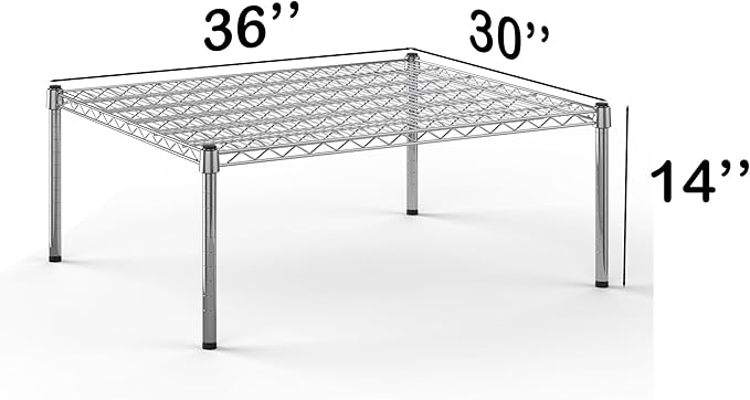 30''W x 36''L x 14''H Chrome Plated Wire Dunnage Rack | Off The Floor Storage