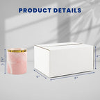 Golden State Art 8x6x4 Inches White Shipping Boxes 28 Pack, Corrugated Cardboard Box for Small Business Mailing Shipping and Storage