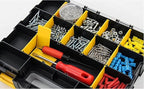 Tools Organizer Box Small Parts Storage Box 34-Compartment Double Side Hardware Organizers with Removable Plastic Dividers for Screws, Nuts, Nails, Bolts
