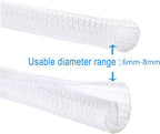 1/4" x100ft Split Sleeve Wire Loom Tubing - Cat-Proof Cord Protector for USB, Power, Audio/Video Cables | Chew-Resistant Sleeving, Easy Install, White