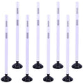 OrangeStar 8 Pack Delineator Post 48" White Traffic Delineator Cones with Fixable Base for Road Safety, Parking Lots