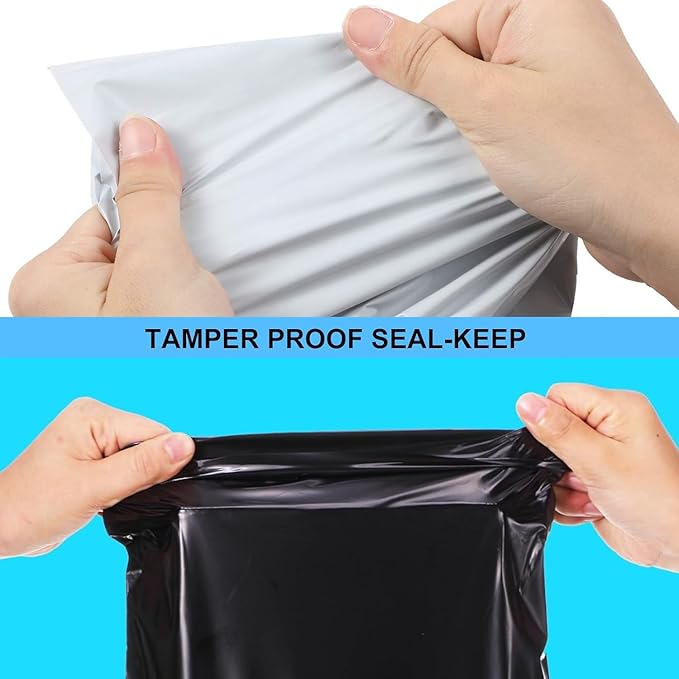 Outus 120 Pcs Poly Mailer Envelope 4 Sizes Shipping Bags Self Adhesive Clasp Envelope Self Adhesive Tear Proof Mailing Covers (8 x 12 In, 10 x 14 In, 13 x 18 In, 15 x 20 in,White and Black)