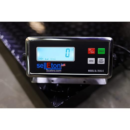 Liberty Scales Heavy Duty Industrial 48" x 48" Floor Scale with Printer Accurate Digital Pallet Scales for Warehouse or Shipping Weighing (10,000 lbs x 1 lb)