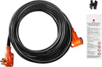 VEVOR 50 Amp RV Extension Cord 50 Feet, Heavy Duty STW 6/3+8/1 AWG Power Cord NEMA 14-50P to 14-50R, with 15A Adapter, LED Power Indicator, for RV Generator Camper, ETL Listed