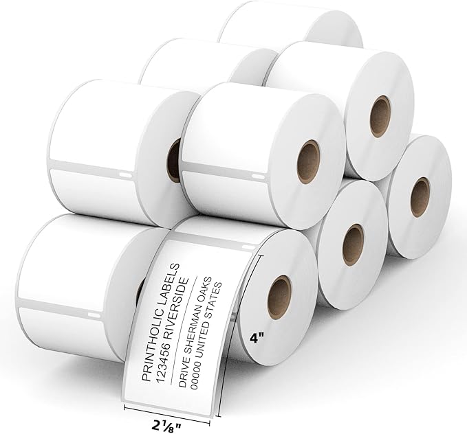 Compatible Direct Thermal Labels Replacement for Dymo 30323 (2-1/8" x 4") 12 Rolls Shipping Labels - Use with Labelwriter 450, 450 Turbo, 4XL Printers