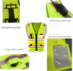 YOWESHOP High Visibility Reflective Safety Vest with Pockets Custom Your Logo Safety Workwear